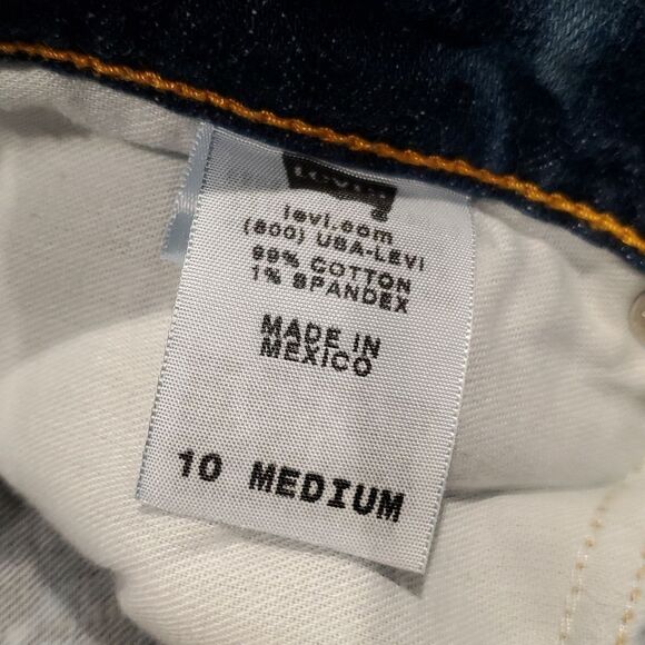 Levi's 505 Custom Bleach Dyed Denim Jeans Sz 10 Med Ladies 623 - Picture 11 of 11